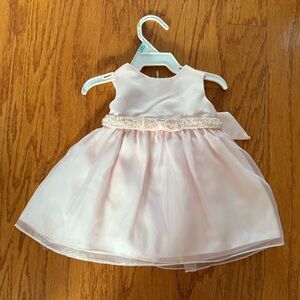 NWT Cinderella Elegant Pink Baby Dress with BowSize 6M